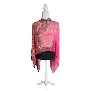 Eyeful Sheer Scarf Shawl Top – One Size